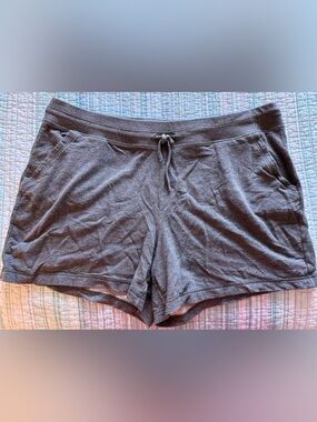 Women's Gray Drawstring Lounge Shorts